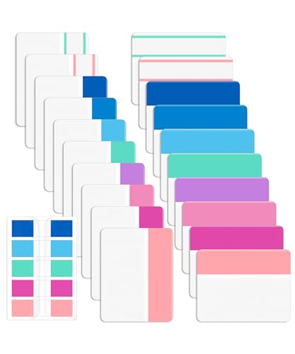 Mr. Pen- Sticky Index Tabs, 500 Pcs, 21 Sets, Colorful | Writable Colored Pages Markers Labels for Reading Notes, Books, Binders, Notebook, Folders and Classify Files - color: Flamingo