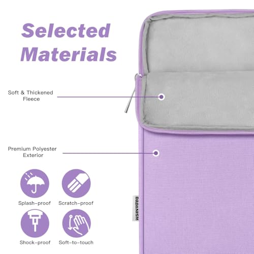 Dadanism 9-11" Tablet Sleeve Bag Carrying Case for iPad (A16) 11th Gen 11", iPad 10th Gen 10.9" Air 5/4, iPad Air/Pro 11", iPad 9/8/7th 10.2", Galaxy Tab A11+ Plus 11"/S9 FE, Tab M11 11",Grey Purple - color: Grey Purple, size: 9-11 inch