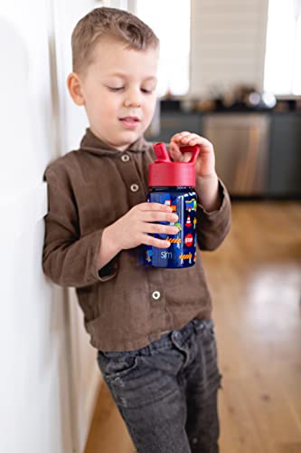 Simple Modern Nickelodeon TMNT Kids Water Bottle Plastic BPA-Free Tritan Cup with Leak Proof Straw Lid | Reusable and Durable for Toddlers, Boys | Summit Collection | 12oz, TMNT Turtles Unite - color: TMNT: Turtles Unite, style: Straw Lid | 12oz