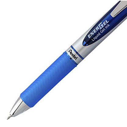 Pentel EnerGel RTX Retractable Liquid Gel Pen, (0.3mm) Needle Tip, Extra Fine Line, Blue Ink, 2 Pack
