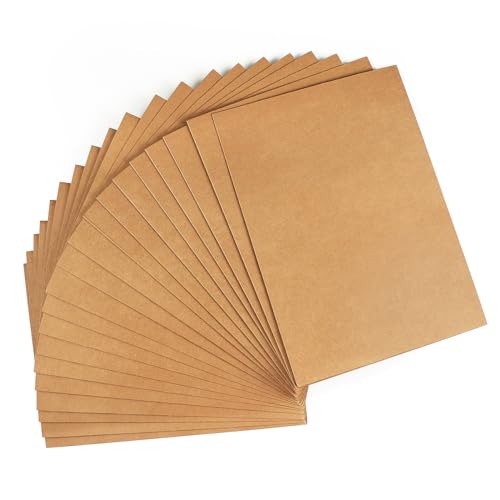 20pcs File Folders A4 Kraft Paper File Folder Brown Paper Presentation Document Pocket for Office School Home Arts Crafts Use