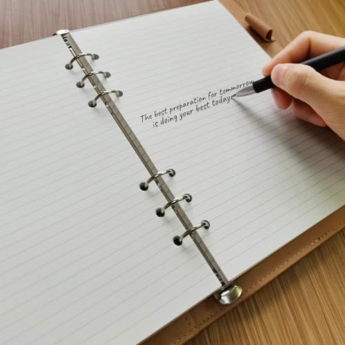(5 Pack) A5 Lined Refills Paper for Filofax Planner/Binders/Organizer, 6 Hole Punched, Total 500 Sheets/1000 Pages, 100gsm, White, 5.8 x 8.2 Inch Filler Paper - size: 500 Sheets