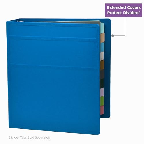 Carstens 2-Inch Heavy Duty 3-Ring Binder - Side Opening, Pool Blue, Durable Plastic, No-Gap Rings, Waterproof Covers, No Pockets, Holds 300 US Letter Sheets, BPA-Free, Made in USA (5828-3R) Case of 16 - color: Blue, size: Case of 16