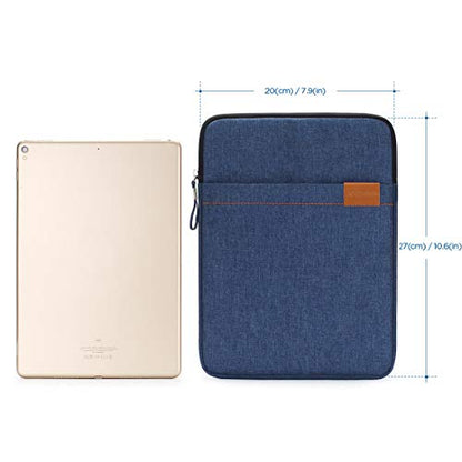 NIDOO iPad Sleeve 10.2" 10.9" / 10.5" 11" New iPad Pro M2 / 10.9" iPad Air 5th Generation Carrying Case Vertical Bag, Tablet Sleeve 10 inch for 10.5" Surface Go 3 / Samsung Galaxy Tab Laptop Cover - color: Blue, size: 10" Tablet / 9.7"-11" iPad