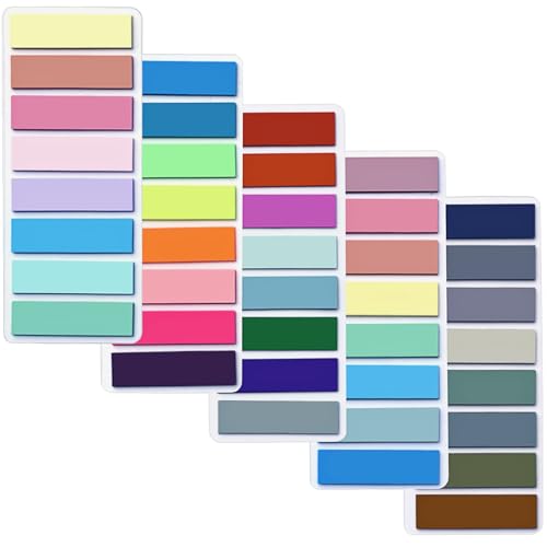Sticky Tabs, 1000 Pcs, 0.5 x 1.77 in, Multiple Colors, Use as Book Tabs, Sticky Note Tabs, Tabs for Notebooks, Annotation Tabs, Page Markers, Page Tabs and Transparent Sticky Notes - color: Morandi -1000
