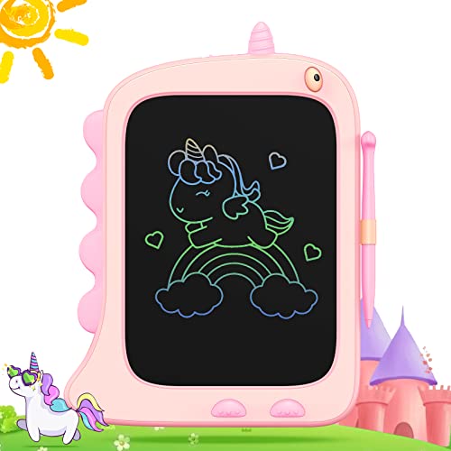 ORSEN 8.5 Inch LCD Doodle Board Tablet for Girls - Unicorn Drawing Pad for Kids 2-7 Years Old - Travel Toy Birthday Gift - color: 8.5inch-pink