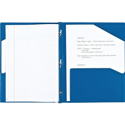 Five Star 2 Pocket Folders with Prong Fasteners, Stay-Put Folder, Folders with Pockets, Color Selected For You, 1 Count (34030)
