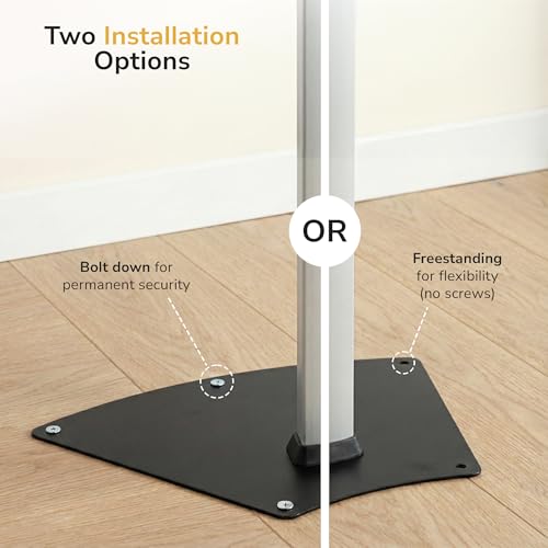 Mount-It! Anti-Theft Universal iPad & Samsung Tablet Floor Stand Kiosk, Locking Clamp, Height Adjustable 24.8"–42.5", 360° Rotating POS Kiosk for 7.9"–11" Tablets, Silver - size: Floor - Stand