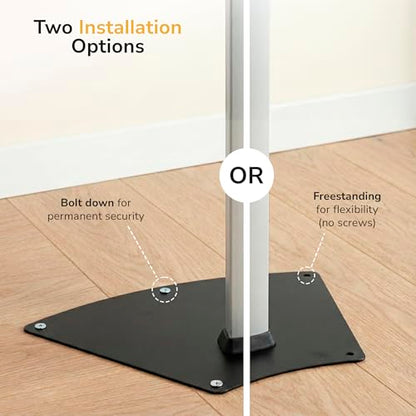 Mount-It! Anti-Theft Universal iPad & Samsung Tablet Floor Stand Kiosk, Locking Clamp, Height Adjustable 24.8"–42.5", 360° Rotating POS Kiosk for 7.9"–11" Tablets, Silver - size: Floor - Stand