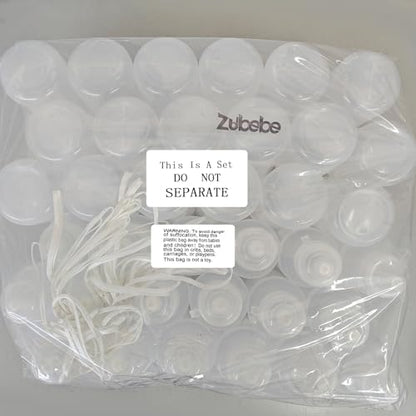 Zubebe 36 Pcs Sports Water Bottles Bulk Squeeze Reusable Plastic Water Bottles Back to School Supplies Summer Gifts for Students School Travel Hiking Cycling Event Team Gift - color: Clear White