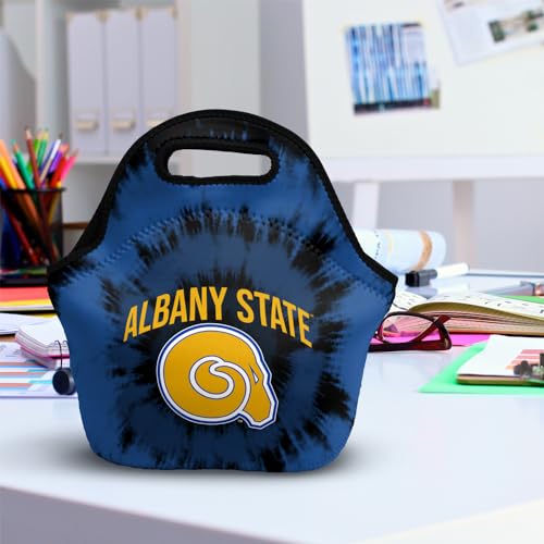 Campus Lab Albany State University Tie-Dye Soft Neoprene Lunch Bag, School - color: Albany State University Golden Rams