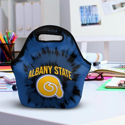 Campus Lab Albany State University Tie-Dye Soft Neoprene Lunch Bag, School - color: Albany State University Golden Rams