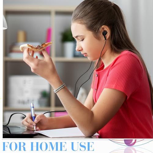 Kanayu 100 Packs Earbuds Bulk Basic Student Earphone Individually Bagged 3.5 mm Headphones for Schools Classrooms Library Teens Gift(Black, White) - color: black and white