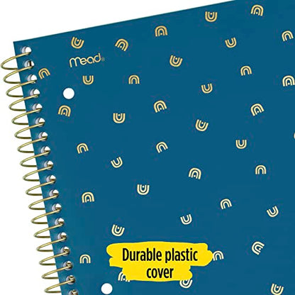 Five Star Spiral Notebook + Study App, 1 Subject, College Ruled Paper, 8-1/2" x 11", 80 Sheets, 1 Count, Selected Design Will Vary (820156F) - color: Design Chosen For You