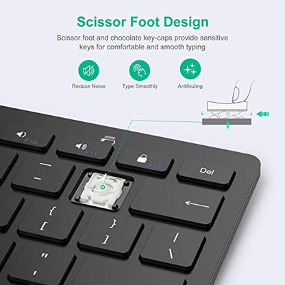 SPARIN Bluetooth Keyboard for Samsung Galaxy Tab A11+/A9 Plus/S11/S10 FE/S10+/S6 Lite and Other Android Tablet, Wireless Keyboard for Samsung Models/Windows/PC/Phone, Lightweight, Ultra-Slim - color: Black