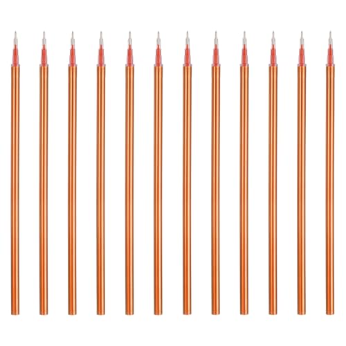 PATIKIL 12Pack 0.5mm Gel Pen Refills for Coloring, Medium Point Gel Ink Pens Refills for Coloring Book Drawing Art Supplies Scrapbook Journaling, Orange - color: Orange