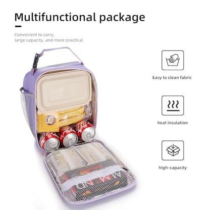 Lovoeo Lunch box Lunch bag for men women Insulated Lunchbox Lunch bags for Work Picnic Travel (Purple) - color: Purple