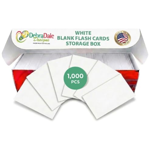 Mini White Flash Cards 2" x 3.5", 1,000 Study Cards, Made in USA | For active recall, vocabulary, homeschooling, language learning, exam prep, and spaced repetition.