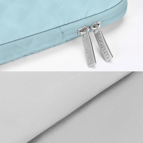 MOSISO Laptop Case 16 inch, 15-15.6 inch Laptop Sleeve Compatible with MacBook Pro 16, HP Dell Acer ASUS Lenovo Notebook, Square Quilted Vertical Computer Bag with Pocket&Small Case, Ice Blue - color: Ice Blue, size: 16 inch