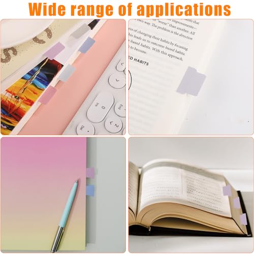 20 Sheets/240 Pieces Sticky Index Tabs, Double Sided Book Page Markers Tabs Blank Monthly Tabs Writable Sticky Notes Flags Self Adhesive Planner Stickers for Labeling (Morandi)