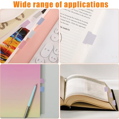 20 Sheets/240 Pieces Sticky Index Tabs, Double Sided Book Page Markers Tabs Blank Monthly Tabs Writable Sticky Notes Flags Self Adhesive Planner Stickers for Labeling (Morandi)