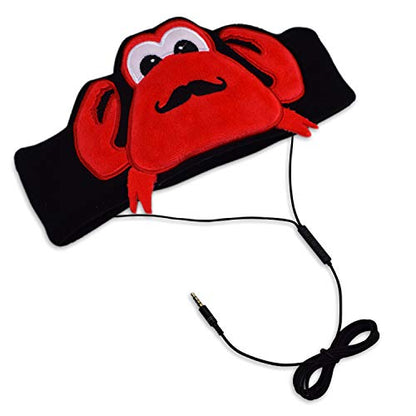 Contixo H1 Kids Headphones, 85dB Volume Limiting with Adjustable Speakers Soft Children Fleece Headband Toddler Headphones - style: Crab