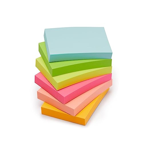 Amazon Basics Mini Rectangular Sticky Notes, 1.5x2 Inches, Bright Colors Self-Stick Pads, Easy to Post for Home, Office, Notebook, 70 sheets/Pad, Pack of 24 - style: Assorted, 1.5x2, 24-Pack