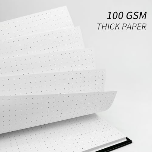 Bullet Dotted Spiral Notebook 8.5" x 11" A4 Large Dot Grid Journal, 100 GSM Thick Dot Paper,160 Pages Journaling Notebooks for Writing Drawing Women Men Work School Supplies - style: Dotted