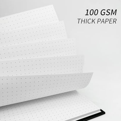 Bullet Dotted Spiral Notebook 8.5" x 11" A4 Large Dot Grid Journal, 100 GSM Thick Dot Paper,160 Pages Journaling Notebooks for Writing Drawing Women Men Work School Supplies - style: Dotted