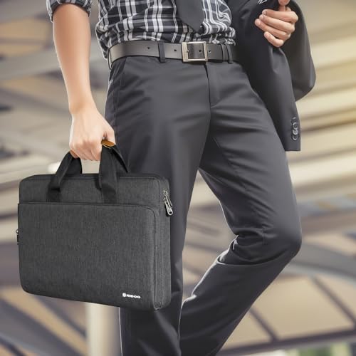 NIDOO Laptop Bag 13 inch Sleeve Case Compatible with 13" 13.6" MacBook Air M2 M3 / 14" MacBook Pro M3, Computer Shoulder Messenger Bag Briefcase for 13.5" Surface Laptop 5/14 inch Lenovo HP Asus Acer - color: Grey, size: 13 Inch