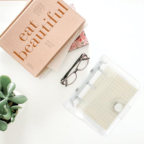 ARTIBETTER Mini Cover Loose-leaf Notebook with White 3-ring Binder, Small Adorable Notepad for Note Taking and Journaling, Convenient Scrapbook for Office and School Use