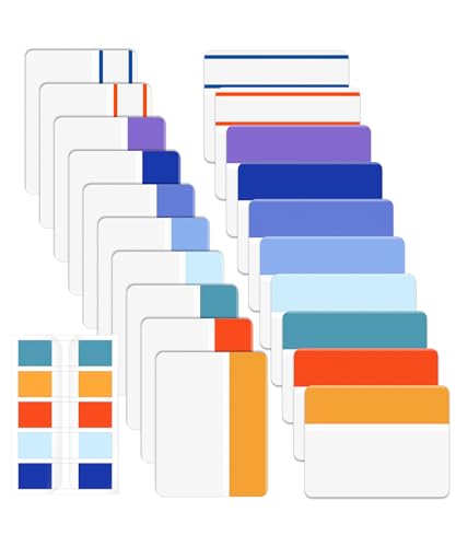 Mr. Pen- Sticky Index Tabs, 500 Pcs, 21 Sets, Colorful | Writable Colored Pages Markers Labels for Reading Notes, Books, Binders, Notebook, Folders and Classify Files - color: Winter
