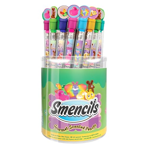 Spring Smencils Cylinder - HB #2 Patented Gourmet Scented Pencils, 50 Count - Gifts for Kids, Classroom Rewards, Party Favors, Easter day - color: Spring