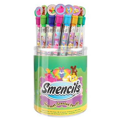 Spring Smencils Cylinder - HB #2 Patented Gourmet Scented Pencils, 50 Count - Gifts for Kids, Classroom Rewards, Party Favors, Easter day - color: Spring