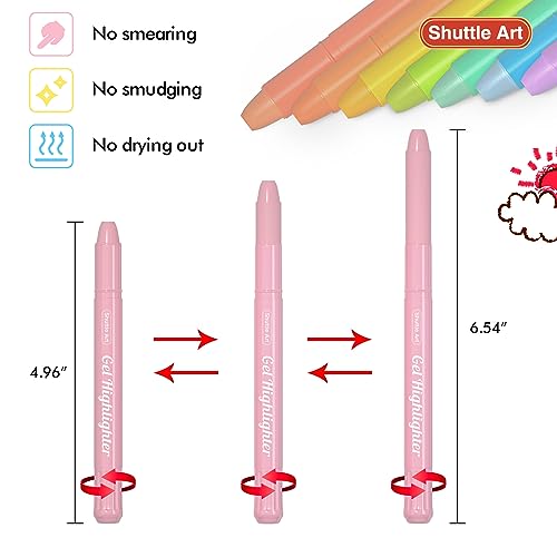 Shuttle Art Bible Highlighters and Pens No Bleed, 12 Pastel Colors Gel Highlighters No Bleed Through, Bible Journaling Supplies, Great for Journaling Highlighting and Studying - color: 12 Pastel Colors