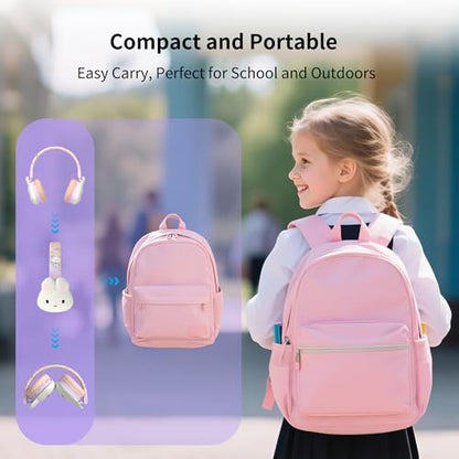 Icarer Kids Bluetooth Headphones with 85dB Volume Limiter, Bluetooth 5.4 & 20H Playtime, Ultra-Soft Foldable Over-Ear Headset with Mic, FM/TF/Wired Mode, Cute Animal Design for School Travel (Purple) - color: Purple