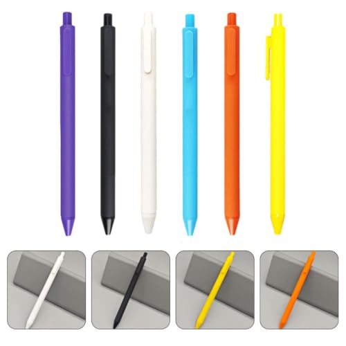 Baluue Retractable Gel Pens with Ergonomic Plastic Grip 12pcs Quick Dry Smooth Writing Ink Pens Minimalist Stylish Design for Comfortable Note Taking for School Work and Exams