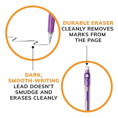 BIC Velocity Mechanical Pencils, With Colorful Barrel, Medium Point (0.7mm), 12-Count Pack Mechanical Pencils With Erasers - style: Colorful Barrels