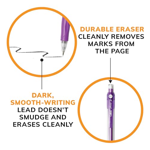 BIC Velocity Mechanical Pencils, Colorful Barrel, 12-Count, 0.7mm Pack - style: Colorful Barrels