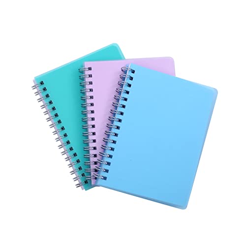 Spiral Notebook, 3 Pack Small Notebooks 4.3''x 5.7'',Mini Ruled Lined Journal, 480 Pages, College School Supplies Pocket Notebook for Work, Aesthetic Gift Office Supplies for Teen Girls,Boys