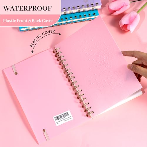 Yoment Lined Spiral Notebook Journal for Women Men A5 Small Spiral Notebooks 5x7 160 Pages Pink Notebook College Ruled Spiral Bound Journal for Work Note Taking School, Pink - color: Pink, style: C - Line - A5