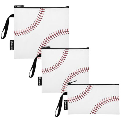 Reusable Food Storage Bags Baseball 3 Pack Set Lunch Bag Compact Sandwich Snack Bag Small Medium Large for Lunch, Travel & Organization - color: Bag 20