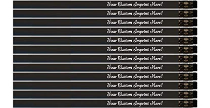 Express Pencils™ Personalized Pencils Round Custom Imprinted with your Name - Text - Logo - Message- 12 pkg - Customizable- Made in USA - Great Gift Idea (Flat/Matte Black) - color: Flat/Matte Black