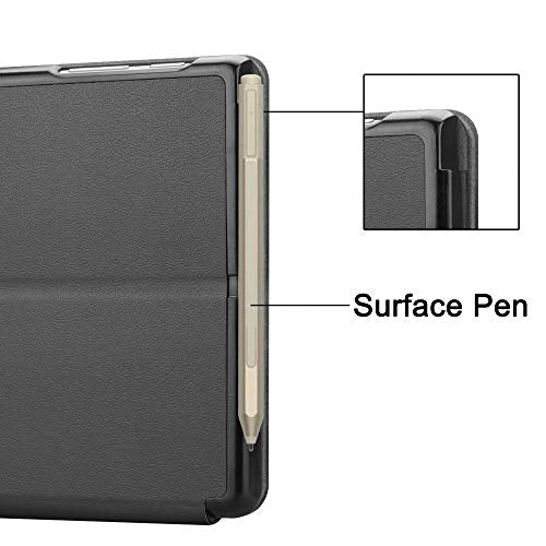 Surface Go 2 2020 Case, Gylint Slim Fit Leather Smart Case Cover with Pencel Holder for Microsoft Surface Go 2 2020 / Surface Go 2018 Gray - color: Gray