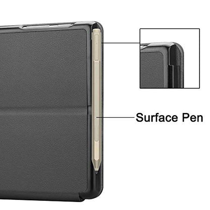 Surface Go 2 2020 Case, Gylint Slim Fit Leather Smart Case Cover with Pencel Holder for Microsoft Surface Go 2 2020 / Surface Go 2018 Gray - color: Gray
