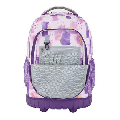 Travelers Club 4 Piece Rolling Backpack Set With Accessories, Water - color: Water