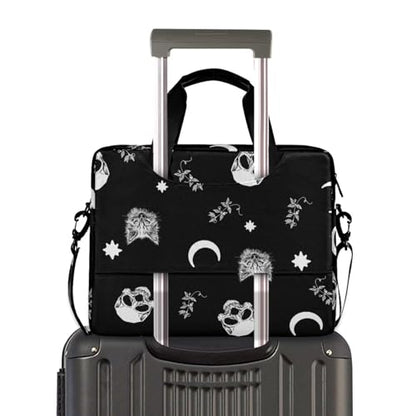 Skull Cat Moon Laptop Case 15.6 inch Computer Bag | Waterproof Laptop Briefcase Laptop Bag for Women & Men - color: Skull Cat Moon