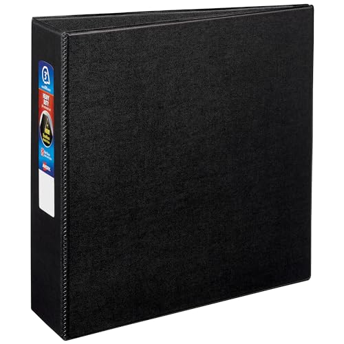 Avery Heavy-Duty 3 Ring Binder, 3 Inch One Touch EZD Rings, 3.5 Inch Spine, 1 Black Binder (79983) - size: 3"