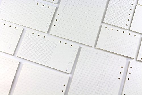 A5 Spiral Binder Inserts Refillable Notebook Planner Refills 6 Ring Binder Refill, 11 Packs of 11 Designds for Filofax Agenda Harphia (A5 5.59 x 8.27'',Full Set 11 pcs) - color: Full Set of 11 Packs, size: A5