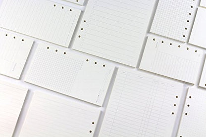 A5 Spiral Binder Inserts Refillable Notebook Planner Refills 6 Ring Binder Refill, 11 Packs of 11 Designds for Filofax Agenda Harphia (A5 5.59 x 8.27'',Full Set 11 pcs) - color: Full Set of 11 Packs, size: A5